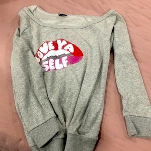 Torrid Off shoulders gray sweater